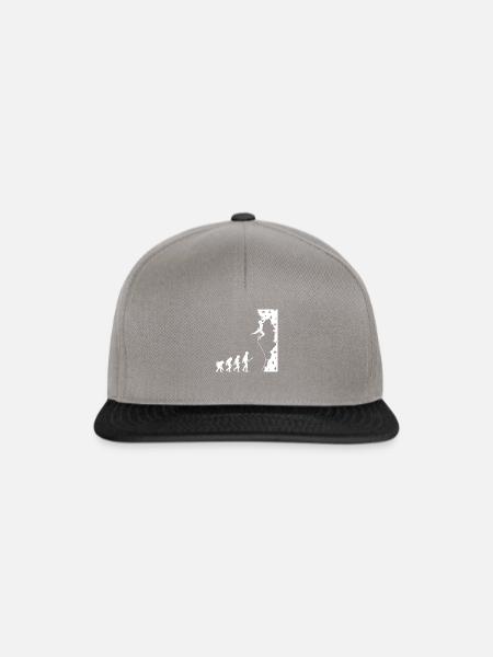 Wall Climbing Human Evolution Bouldering Climber - Snapback Cap - Graphit/Schwarz
