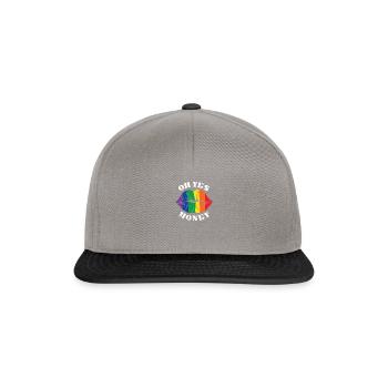 Oh Ja Schatz - genderqueer - Snapback Cap - Graphit/Schwarz - Vorne
