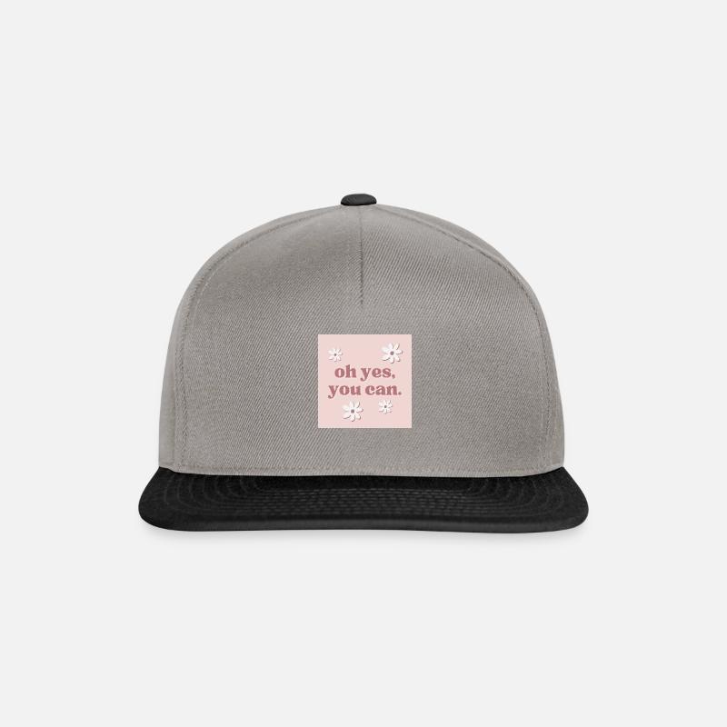 Yes, you can. - Snapback Cap - Graphit/Schwarz
