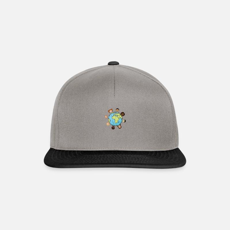 Erde mit Kindern - Umwelt - Snapback Cap - Graphit/Schwarz