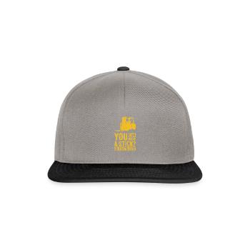 You Can Drive A Stick? Oh That's Cute - forklift - Snapback Cap - graphite/black - Front