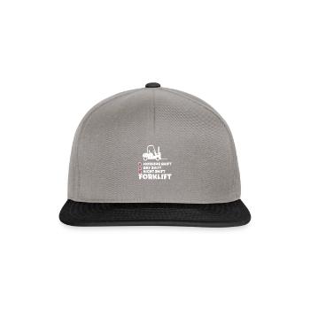Morning Shift, Day Shift, Night Shift Forklift - Snapback Cap - graphite/black - Front