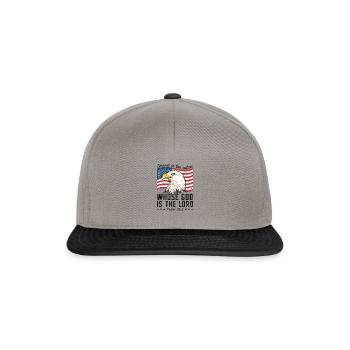 Gesegnet ist die Nation, deren Gott der Herr ist. - Snapback Cap - Graphit/Schwarz - Vorne