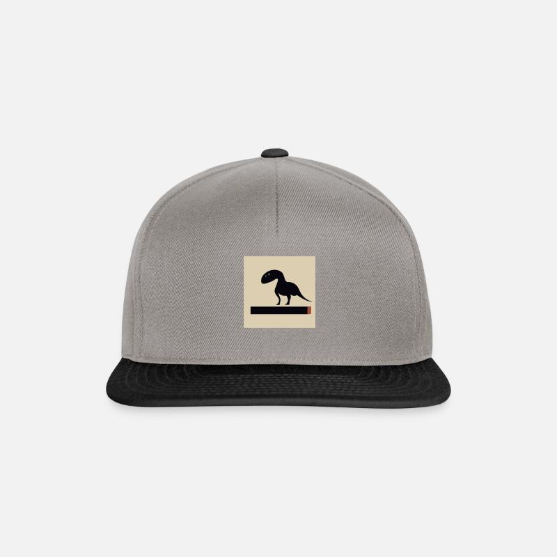 Verrückter Dino - Snapback Cap - Graphit/Schwarz