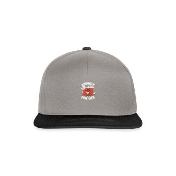 Kidney buddies for life - kidney disease - Snapback Cap - graphite/black - Front