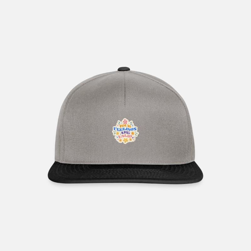 Vos sentiments sont valables - santé mentale - Casquette snapback - gris graphite/noir