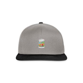 It's amazing how many worries are lost while - Snapback Cap - graphite/black - Front