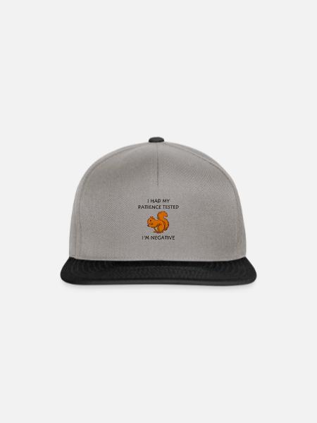 Patience tested ... negative - Snapback Cap - Graphit/Schwarz