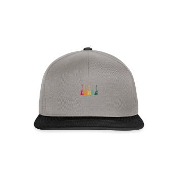 Guitares colorées - guitares - Casquette snapback - gris graphite/noir - Devant