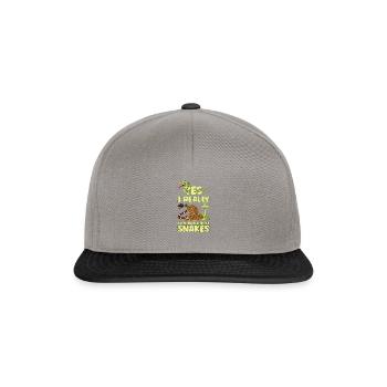 Ja, ich brauche wirklich all diese Schlangen - Schlangen - Snapback Cap - Graphit/Schwarz - Vorne
