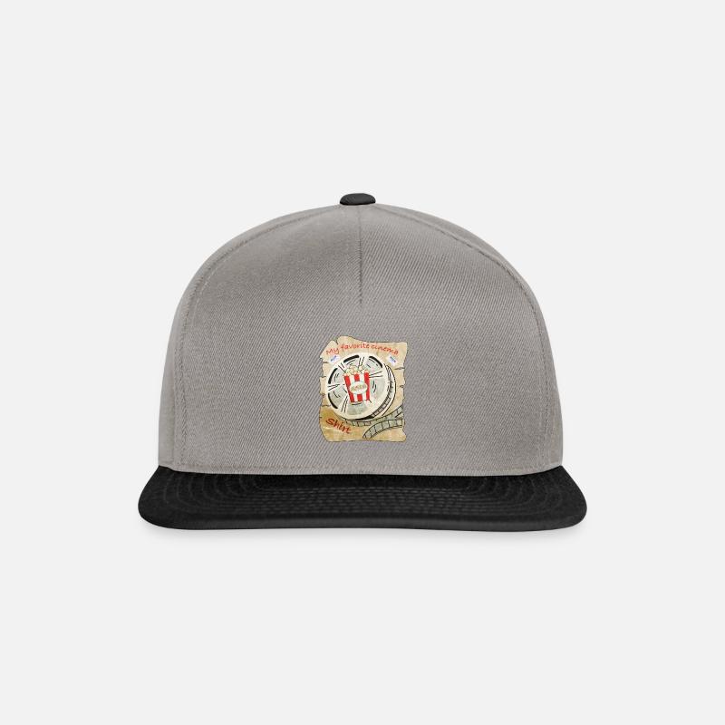 Cinéma cinéma avec pop-corn - Casquette snapback - gris graphite/noir