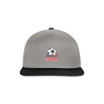 Fußballer Geschenk Fußball Geburtstag - Snapback Cap - Graphit/Schwarz - Vorne