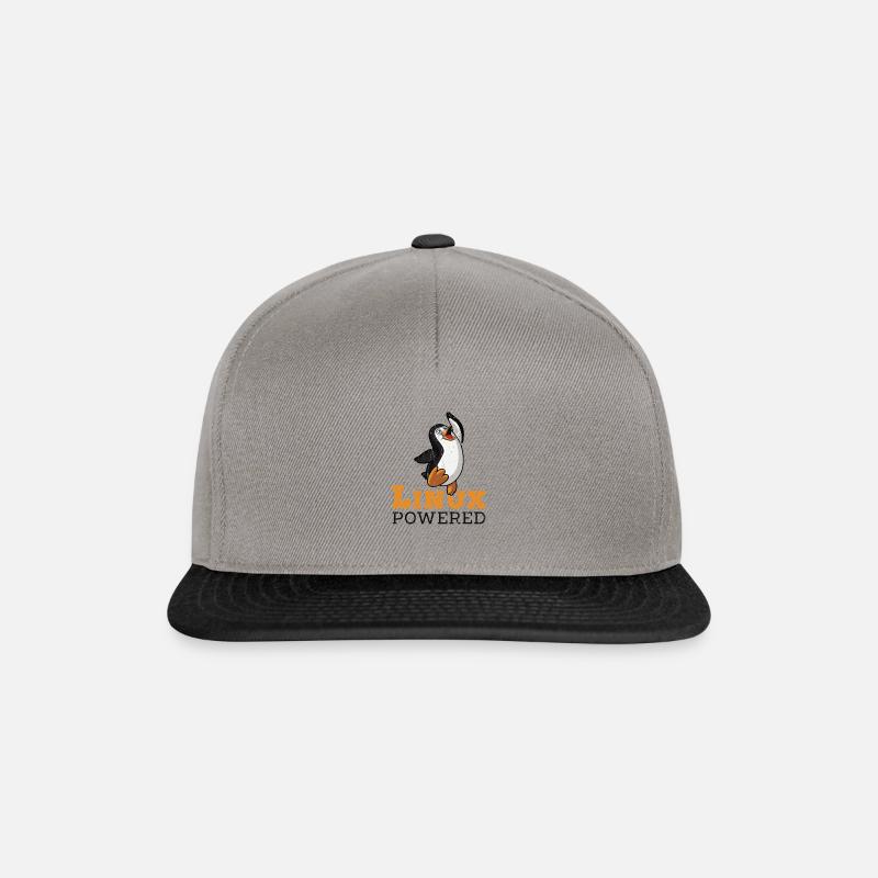 Linux Powered - Linux - Snapback Cap - Graphit/Schwarz