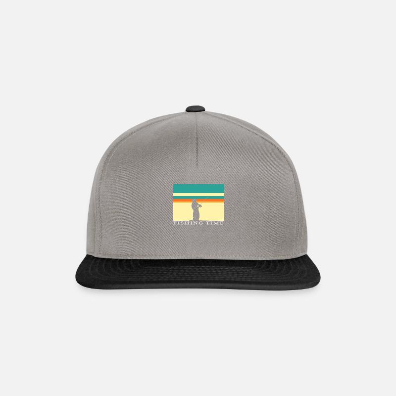fishing time - Snapback Cap - graphite/black