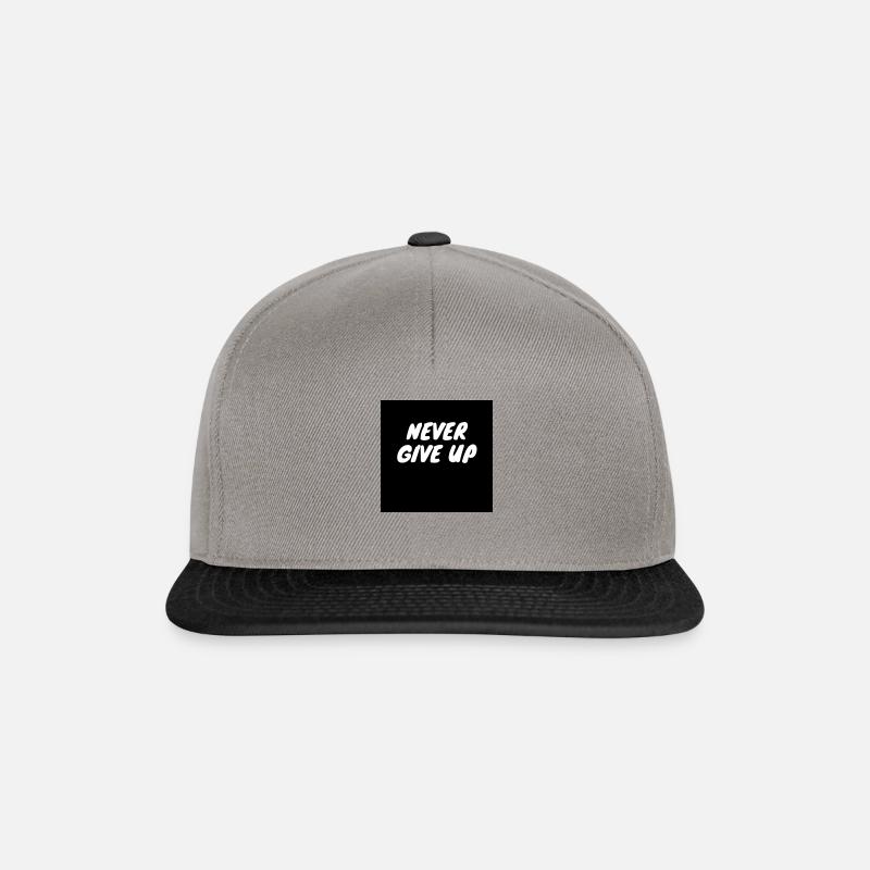 Never Give up - Snapback Cap - Graphit/Schwarz