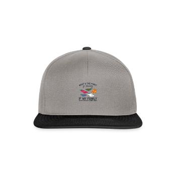 Was nützt die Reinigung, wenn meine Familie - Snapback Cap - Graphit/Schwarz - Vorne