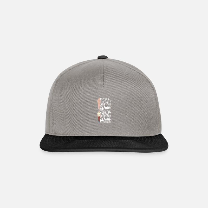 Fysioterapi hjælper dig med at gå Ergografi - Snapback Cap - grafitgrå/sort