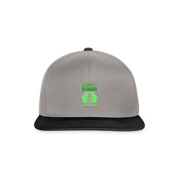 Nierenspender, denn wer möchte nicht ein Stück - Snapback Cap - Graphit/Schwarz - Vorne