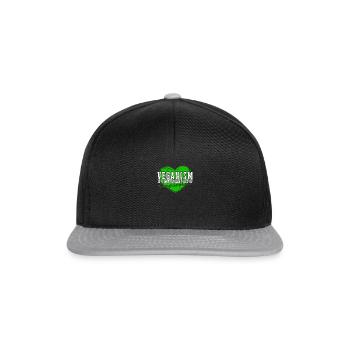 Veganismus ist ein gewaltfreier Akt des Mitgefühls - Vegan - Snapback Cap - Schwarz/Grau - Vorne