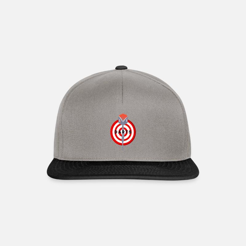 Darts mit Scheibe und Pfeil - Snapback Cap - Graphit/Schwarz