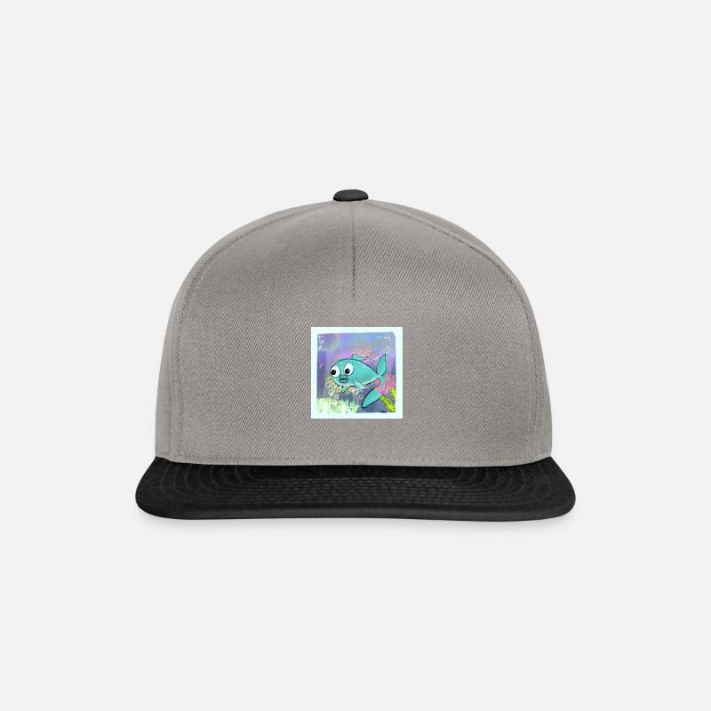Fischi fish, - Snapback Cap - graphite/black