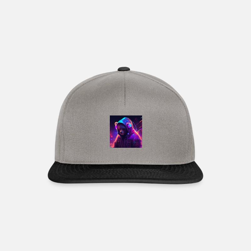 Cool Gaming Bear - Snapback Cap - graphite/black