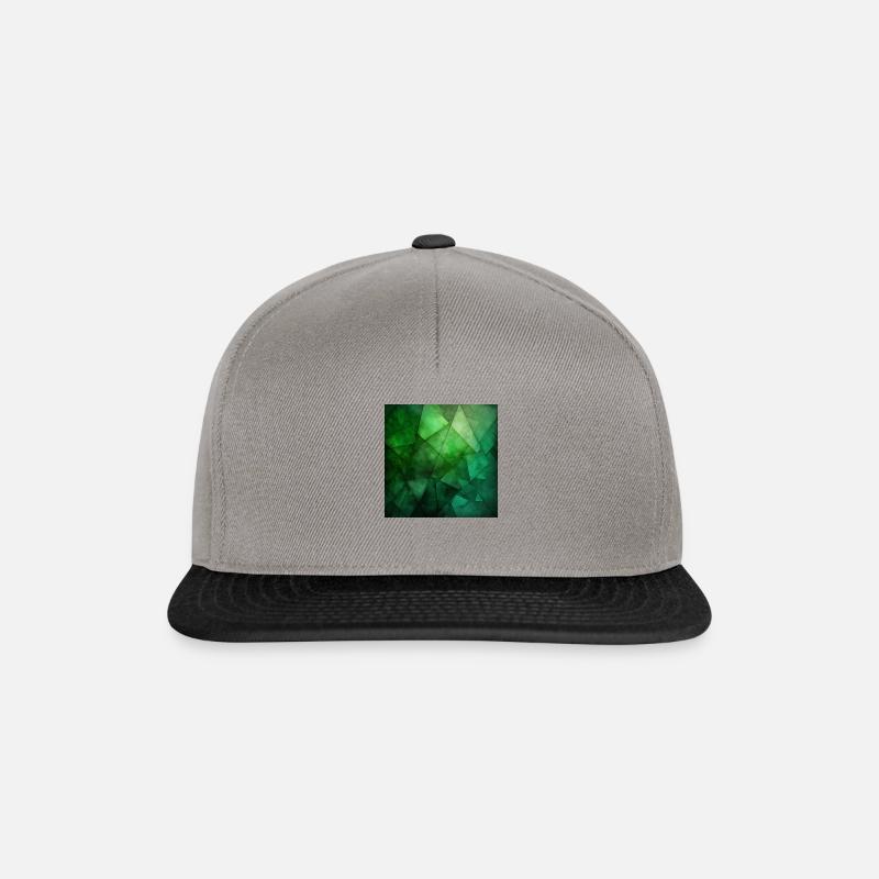 Smaragdgrüne abstrakte Kunst - Snapback Cap - Graphit/Schwarz