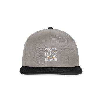 Prévisions de week-end cigares avec une chance de bourbon - Casquette snapback - gris graphite/noir - Devant