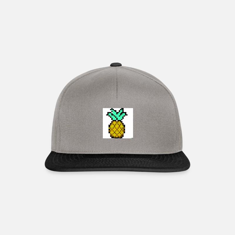 Pixelart Annanas - Snapback Cap - Graphit/Schwarz