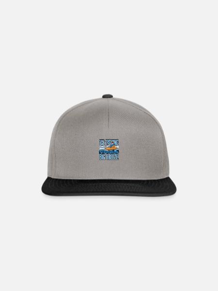 Eisfischen - wenn Sie einen großen Frost fangen wollen! - Snapback Cap - Graphit/Schwarz