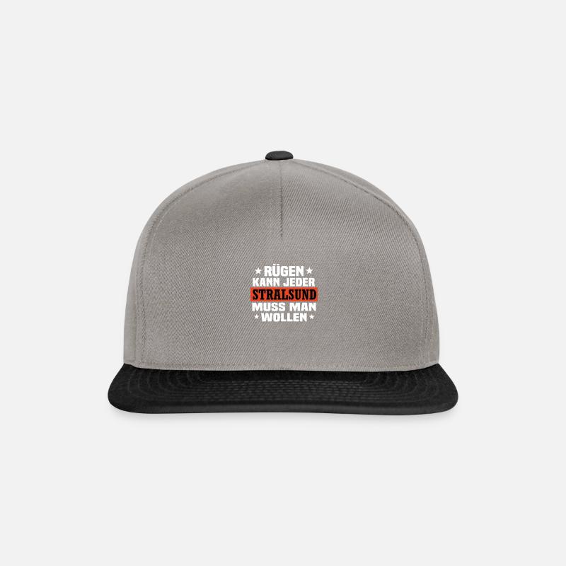 stralsund - Snapback Cap - Graphit/Schwarz