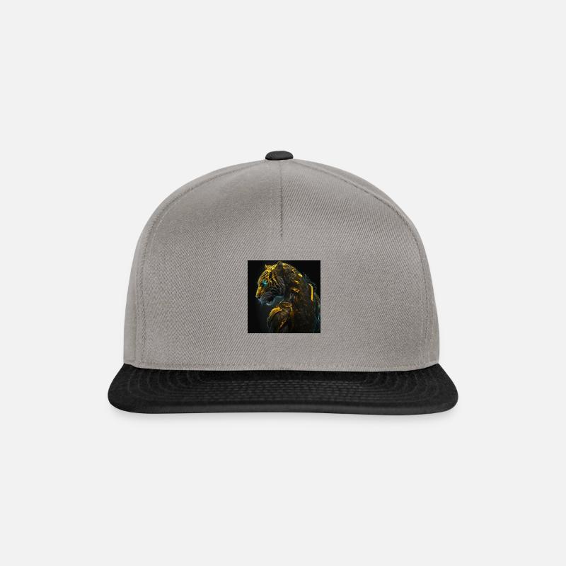 Tiger black yellow - Snapback Cap - Graphit/Schwarz