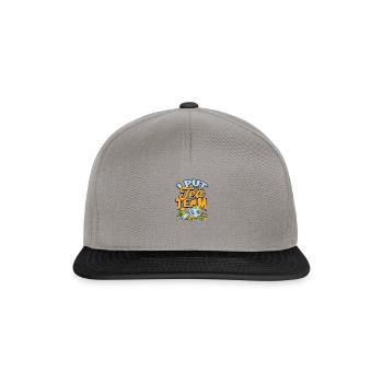 Ich stelle den Tee ins Team - Tee - Snapback Cap - Graphit/Schwarz - Vorne