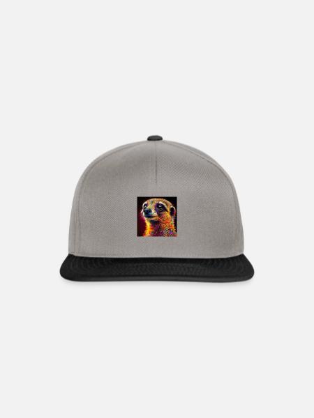 Farbiges Erdmännchen, einzigartiges Design - Snapback Cap - Graphit/Schwarz