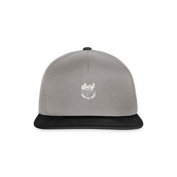 Den ganzen Tag surfen, die ganze Nacht schlafen - Surfen - Snapback Cap - Graphit/Schwarz - Vorne