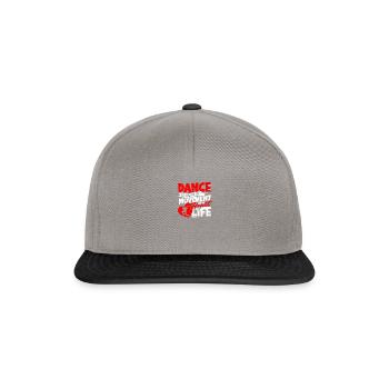Dance is the joy of movement and the heart of - Snapback Cap - graphite/black - Front