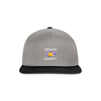 Offizielles Schlafshirt Biene Geschenkidee süß - Snapback Cap - Graphit/Schwarz - Vorne
