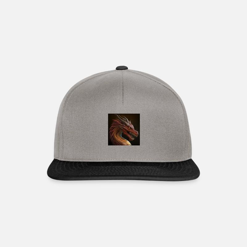 Drachen-Kapuzenpullover - Snapback Cap - Graphit/Schwarz