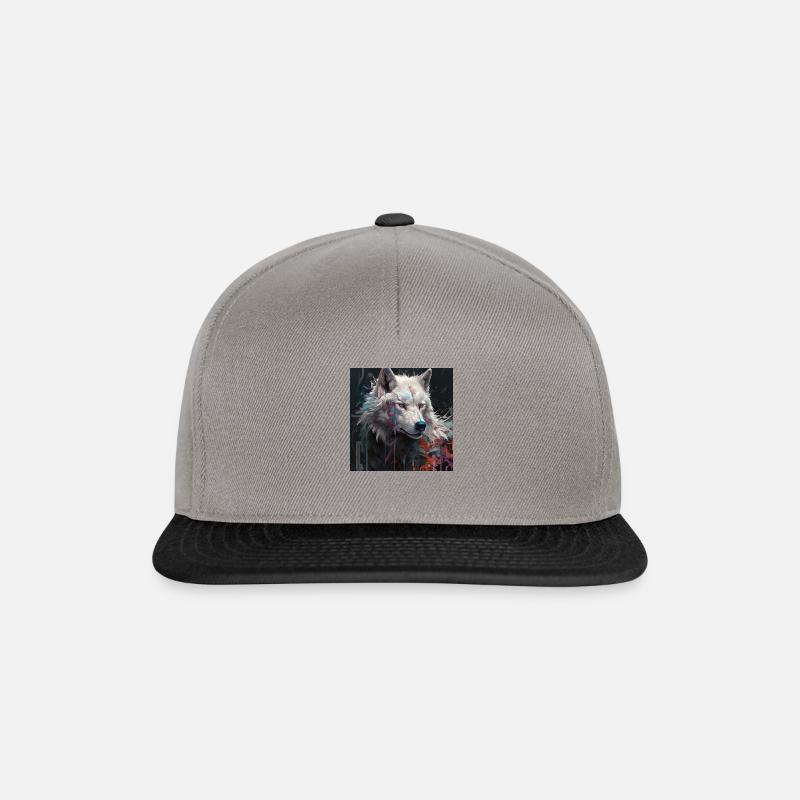 Loup de Thousend Couleurs5 - Casquette snapback - gris graphite/noir