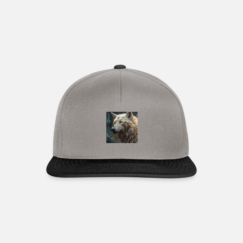 Wolf of Thousend Colors 4 - Snapback Cap - Graphit/Schwarz