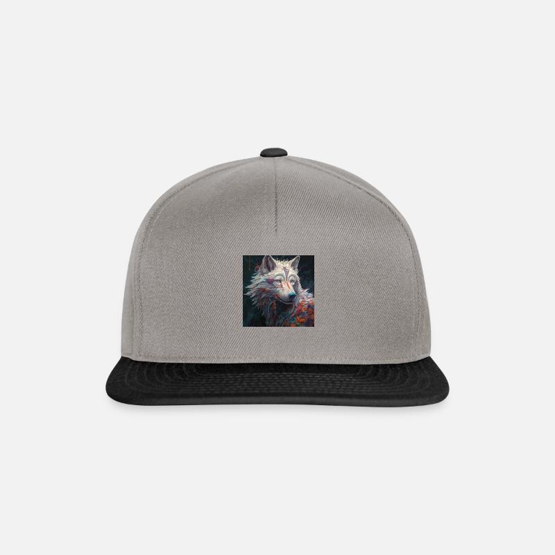 Wolf of Thousend Colors 2 - Snapback Cap - Graphit/Schwarz