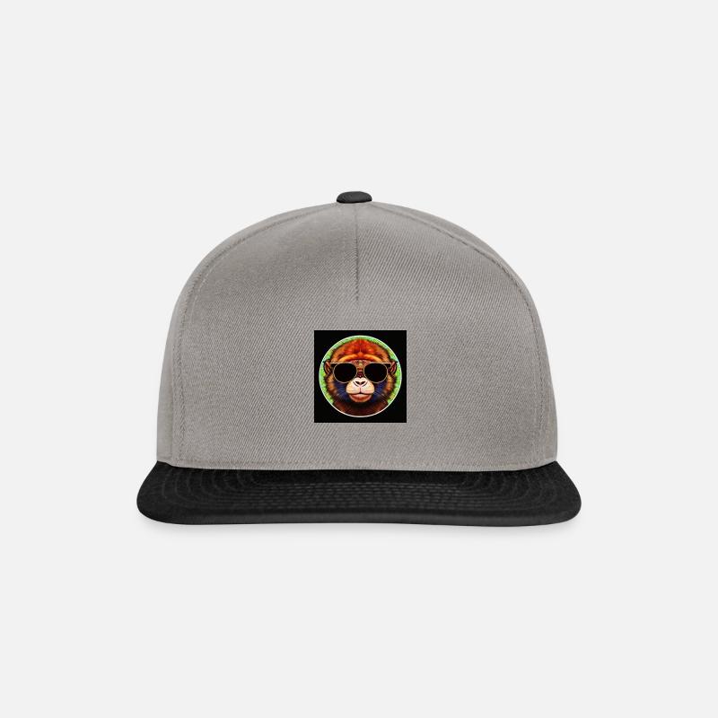 colourful monkey - Snapback Cap - Graphit/Schwarz