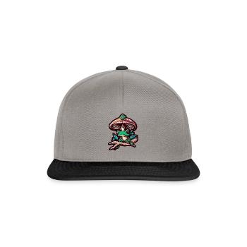 MUSHROOM AND FROG - Snapback Cap - graphite/black - Front