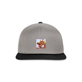 Chinesischer Drache im Tattoo Stil - Snapback Cap - Graphit/Schwarz - Vorne