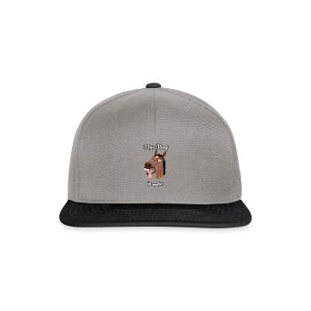 Mein Pferd ist anders. verrücktes Pferd mit Spruch - Snapback Cap - Graphit/Schwarz - Vorne