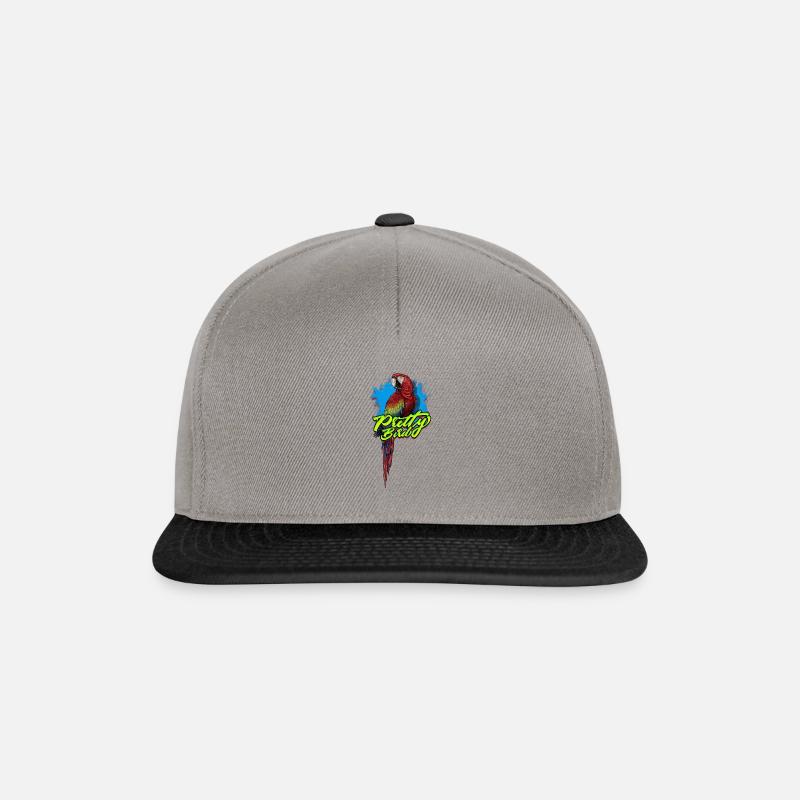 Hübscher Vogel - Papageien - Snapback Cap - Graphit/Schwarz