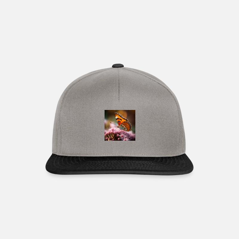 Schmetterling - Snapback Cap - Graphit/Schwarz