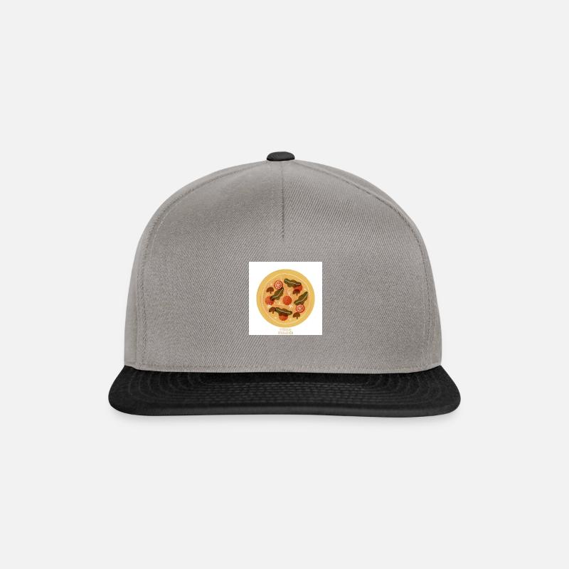 Pizza bitte - Snapback Cap - Graphit/Schwarz
