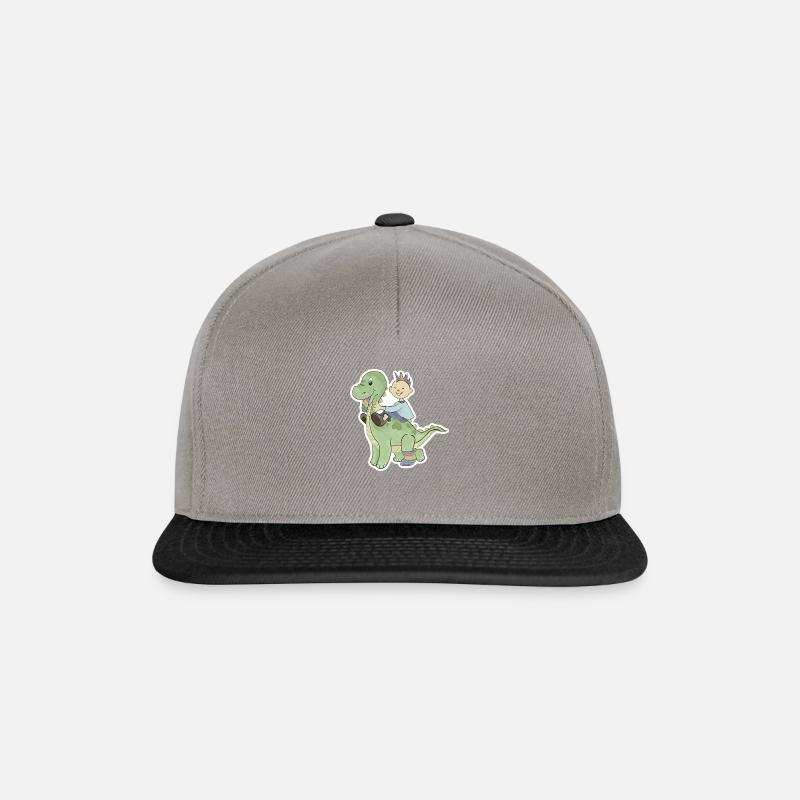 Kid sur Dino - Casquette snapback - gris graphite/noir