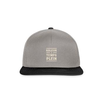 Râleur à temps plein - Cadeau Humoristique Retra - Snapback Cap - graphite/black - Front
